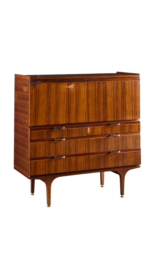 A581a Meredew Teak Veneer Secretary Desk