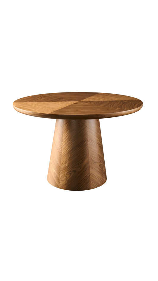 Round Walnut Dining Table - D13