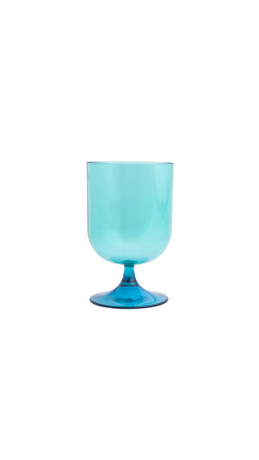 Two Tone Aqua Goblet