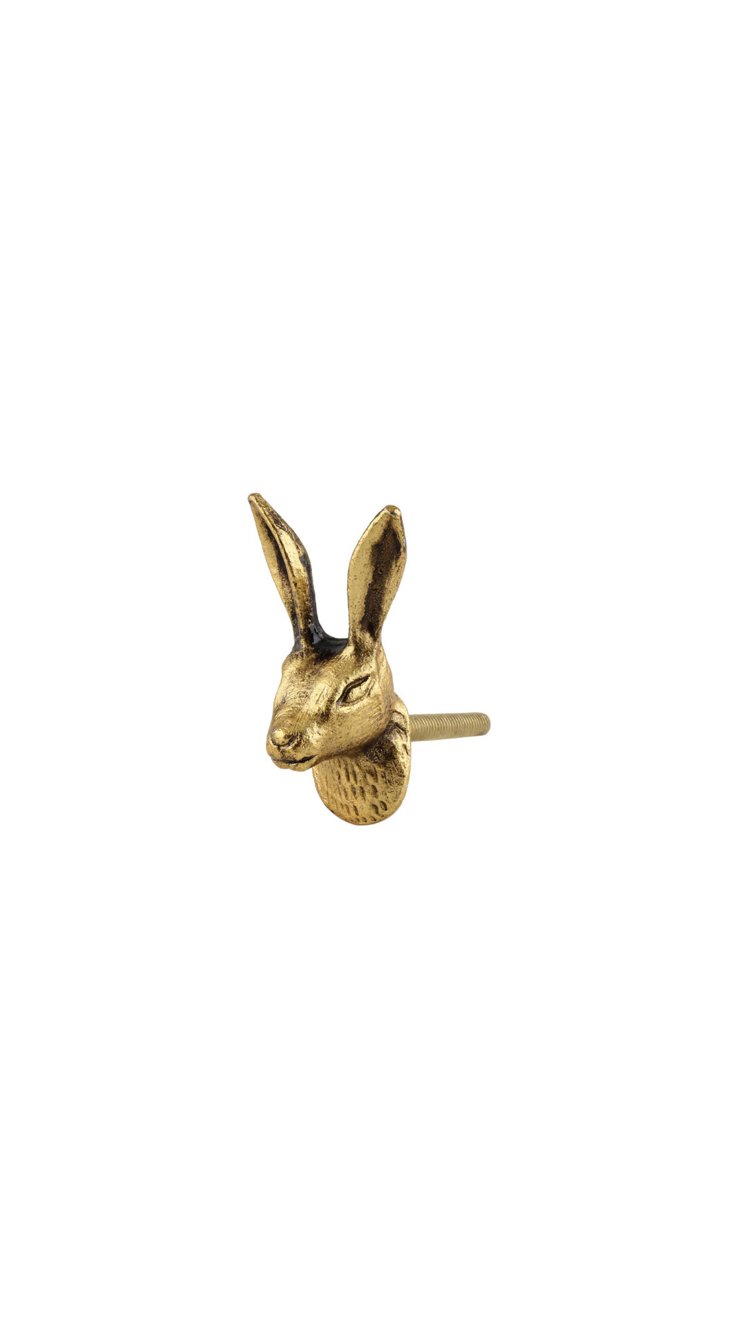 Vintage Wardrobe Drawer Knobs Aluminium Rabbit Gold Pull