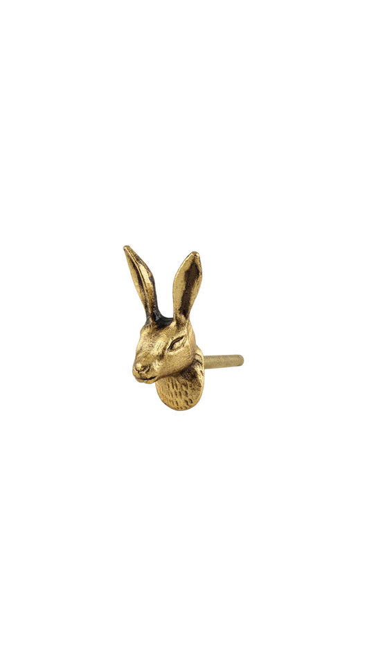 Vintage Wardrobe Drawer Knobs Aluminium Rabbit Gold Pull