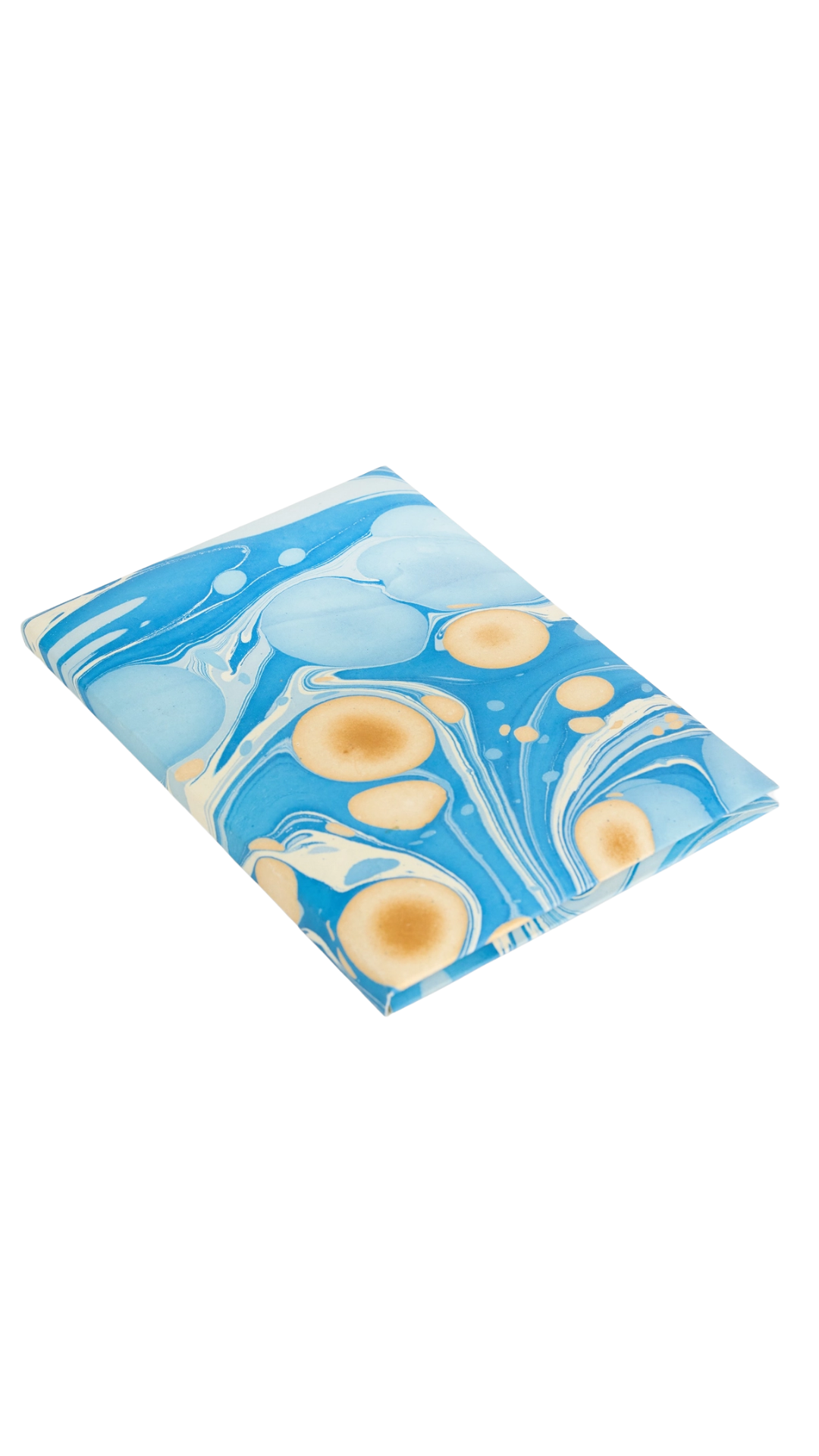 Marbled Greeting Card Set - Blue Gold Pebble