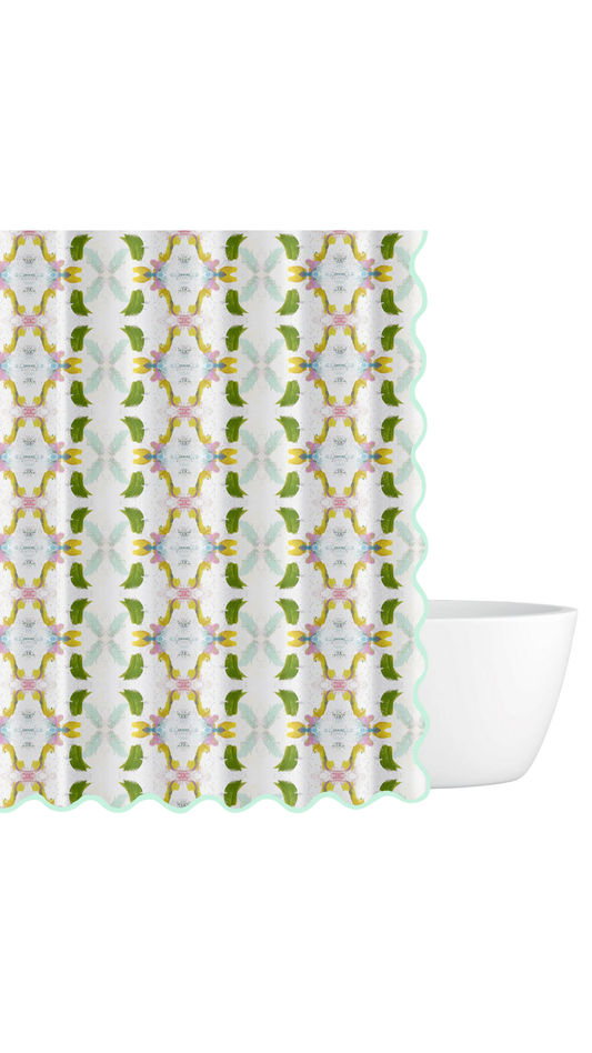 Dogwood Scalloped Shower Curtain
