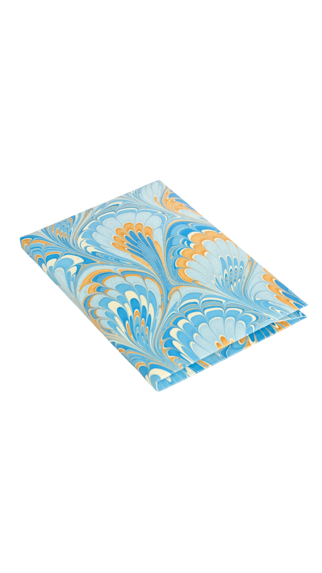 Marbled Greeting Card Set - Blue Golden Peacock