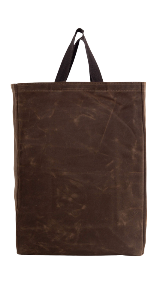 Khaki Waxed Canvas Market Tote