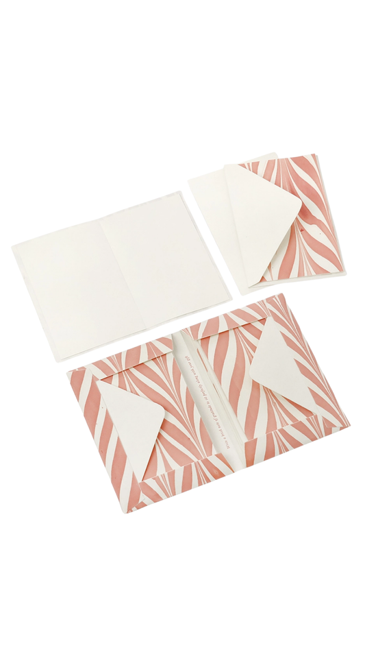 Marbled Greeting Card Set - Peach Banyan