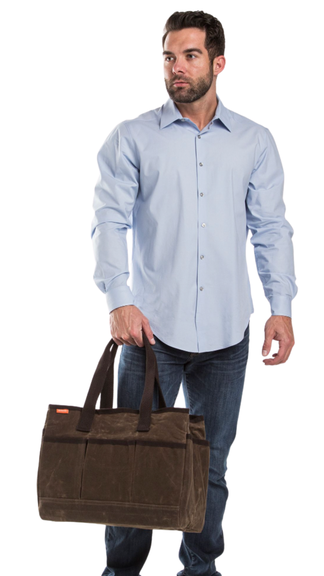 Khaki Waxed Utility Tote