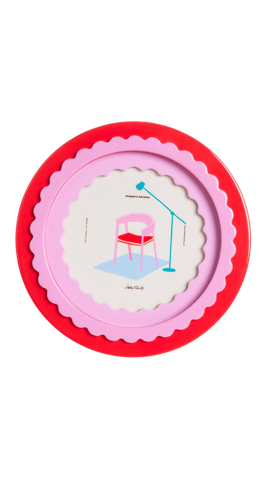 Round Glossy Red Photo Frame