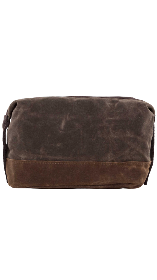 Olive Waxed Dopp Kit