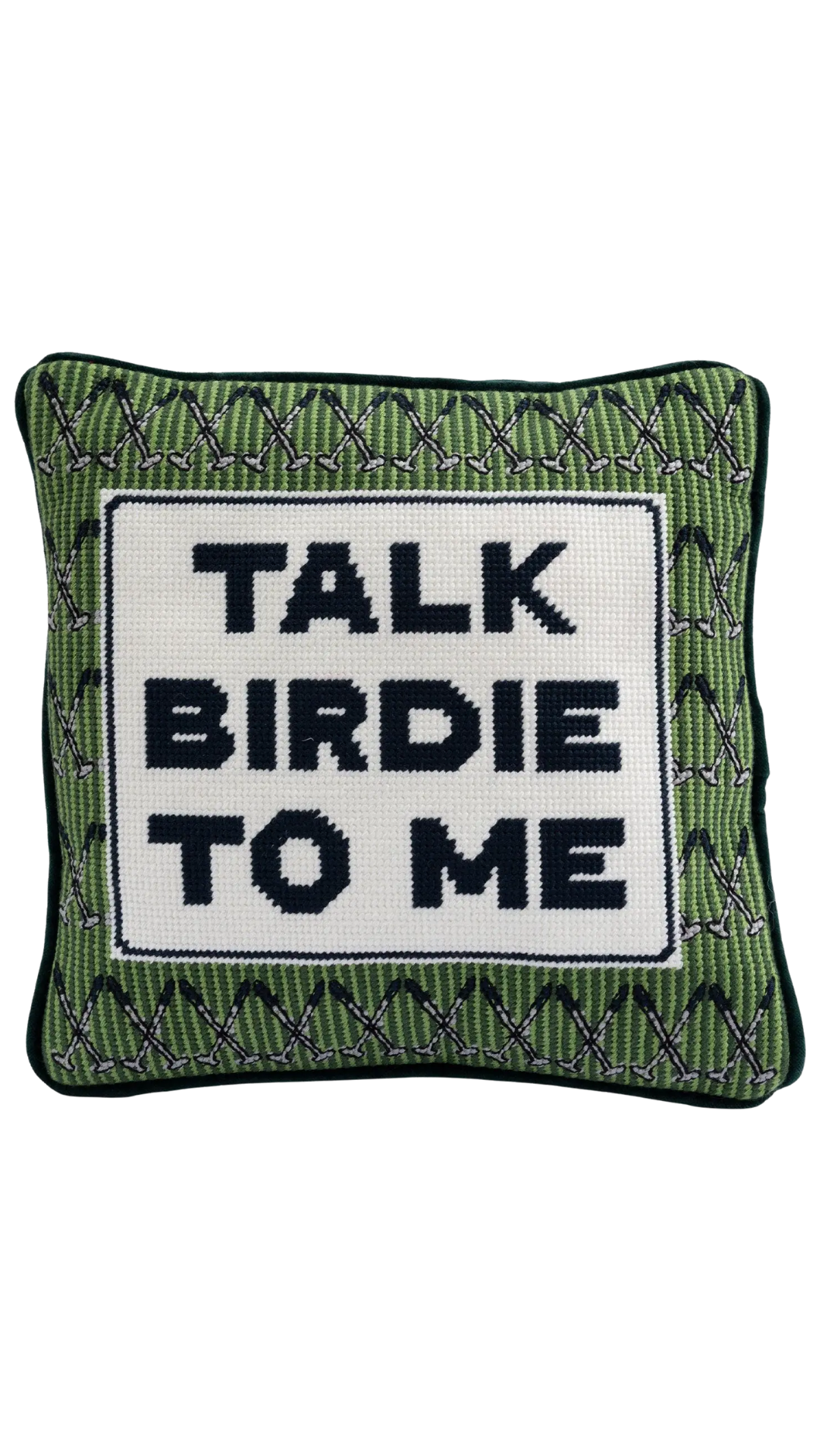 Talk Birdie To Me Needlepoint Pillow