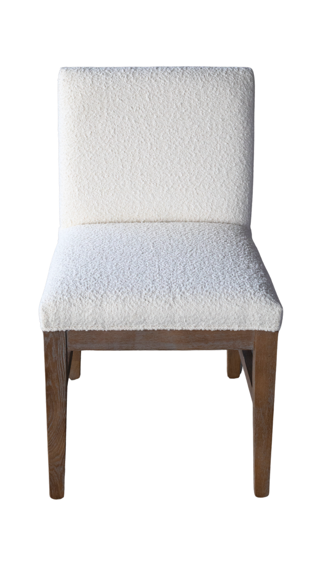 Ash Wood Dining Chair - Ivory Boucle