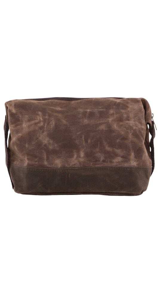 Khaki Waxed Dopp Kit