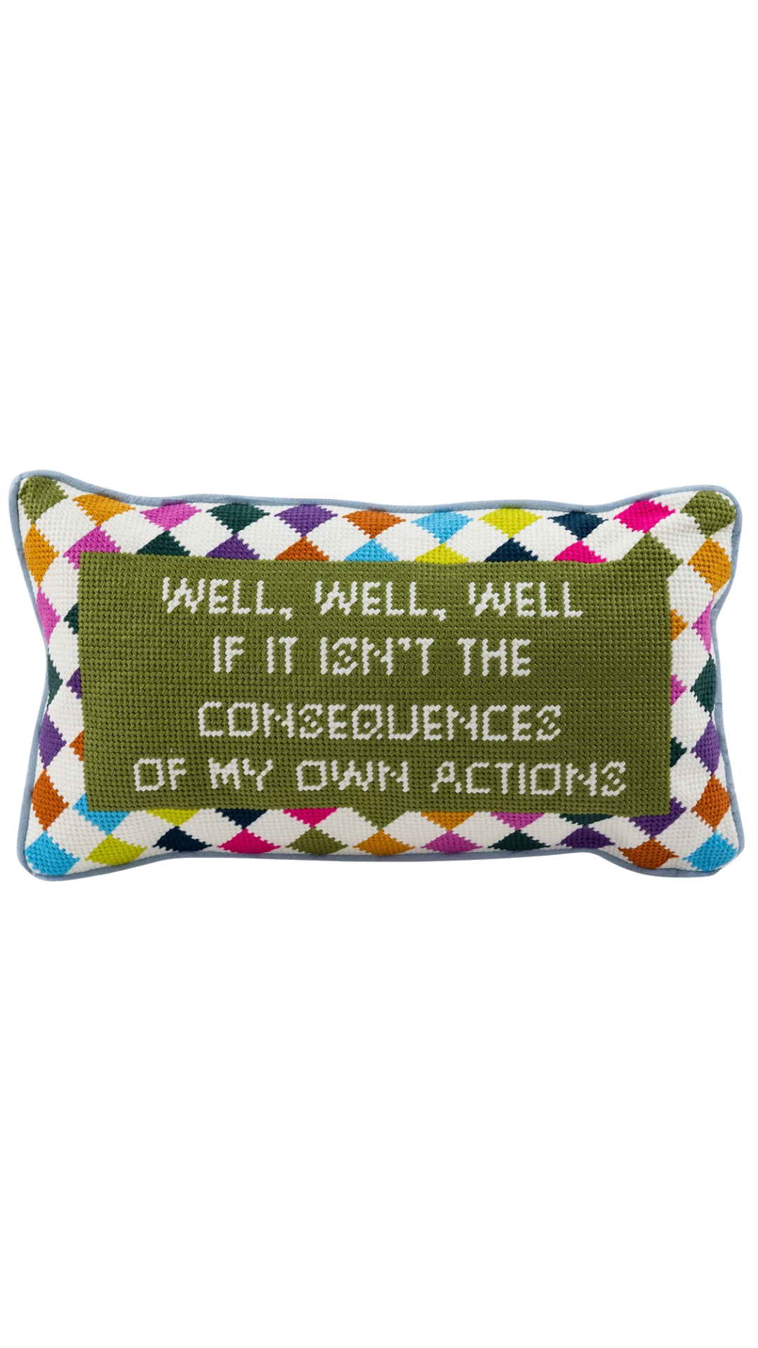 Well Well Well Needlepoint Pillow