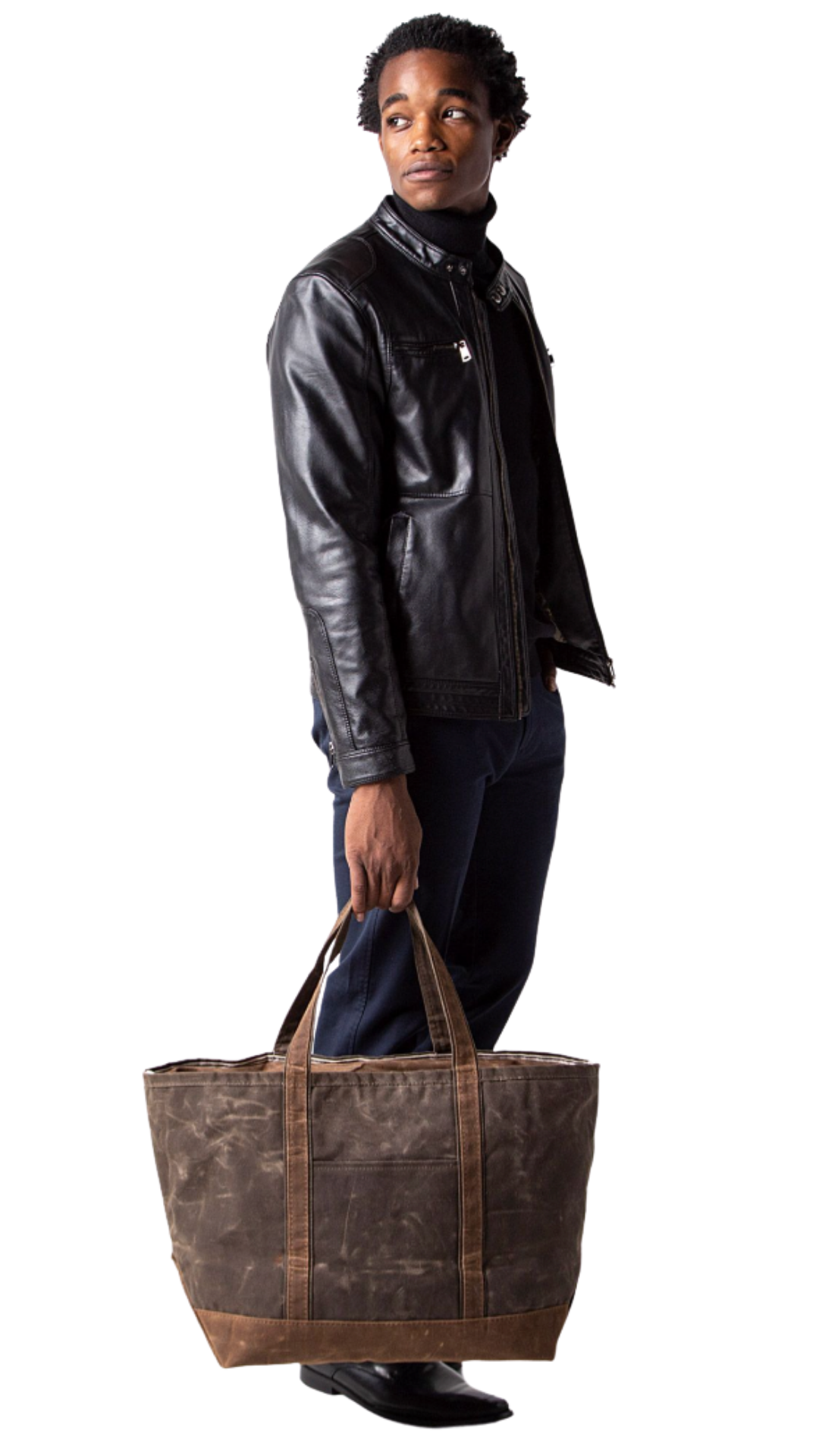 Olive Waxed Large Classic Tote