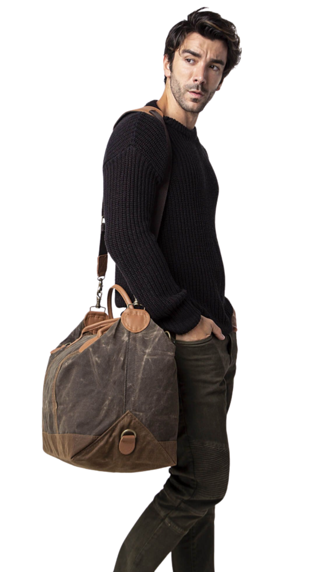 Olive Waxed Weekender