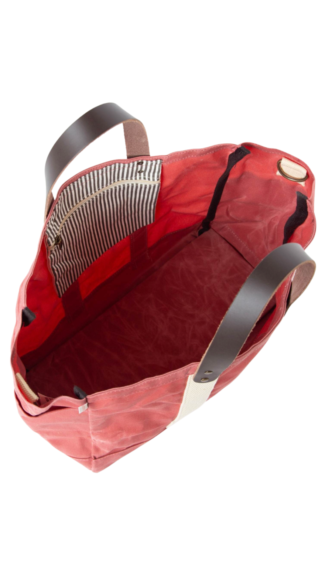 Nautical Red Waxed Commute Tote