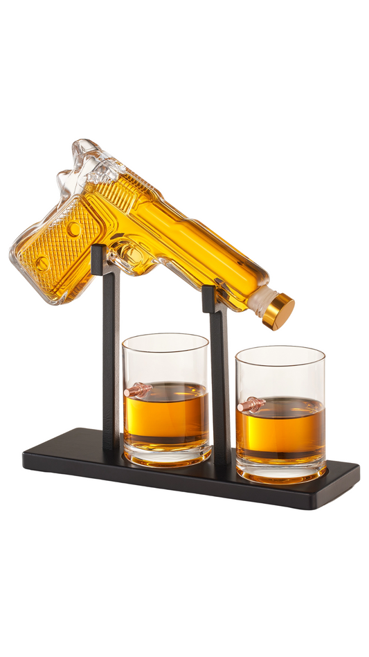 Pistol Decanter W 2 Glasses
