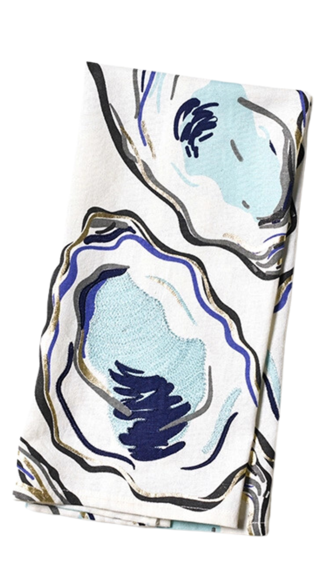 Oyster Print Large Hand Towel