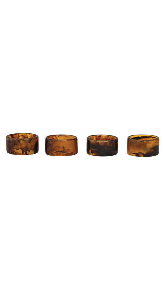 DG0246 Tortoise Napkin Rings S/4