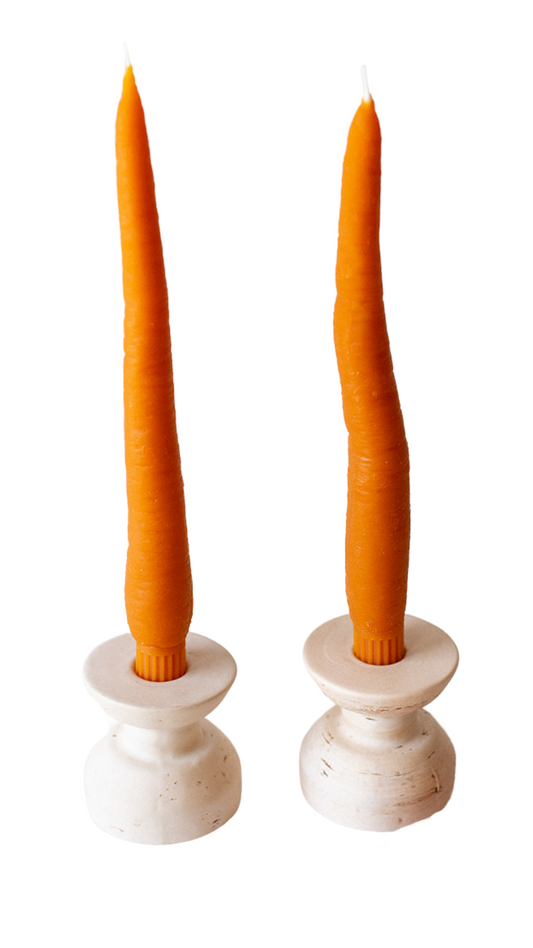Carrot Taper Candles | S/2