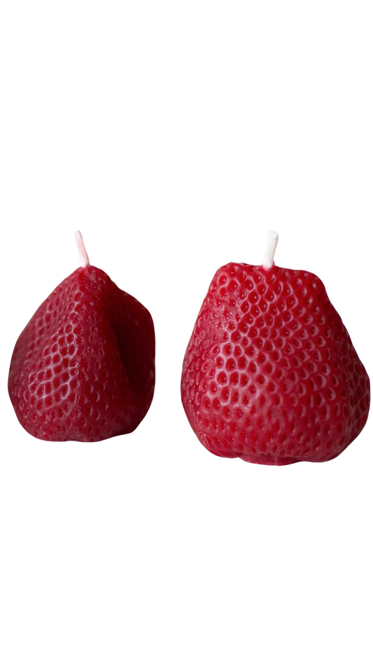 Large Strawberry Candles S/2