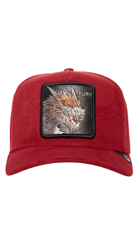 Red The Suede Dragon Hat