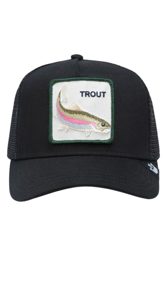 Black The Trout Fish Hat