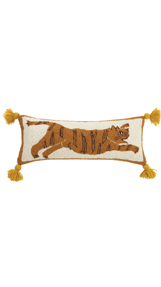 Tiger W Tassels Pillow