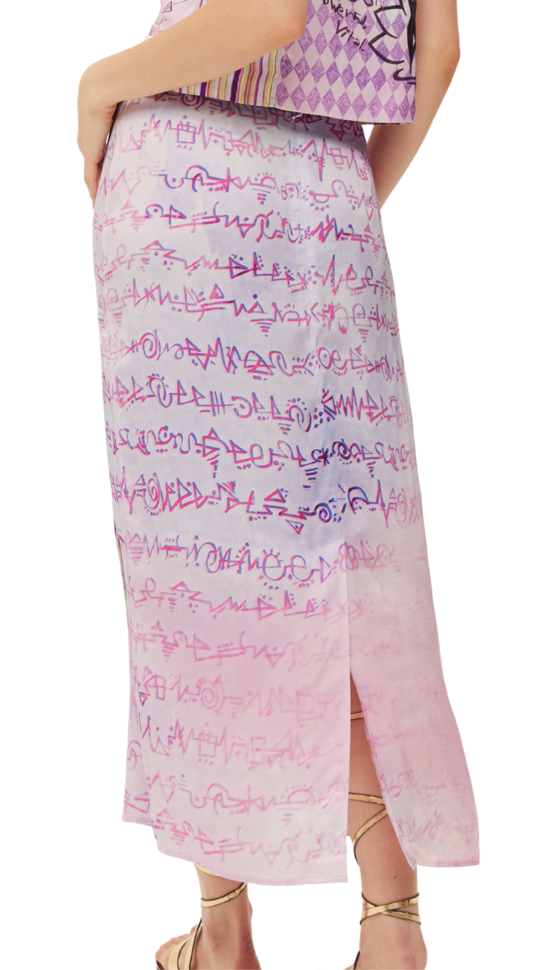 Valery Runic Whisper Pencil Skirt