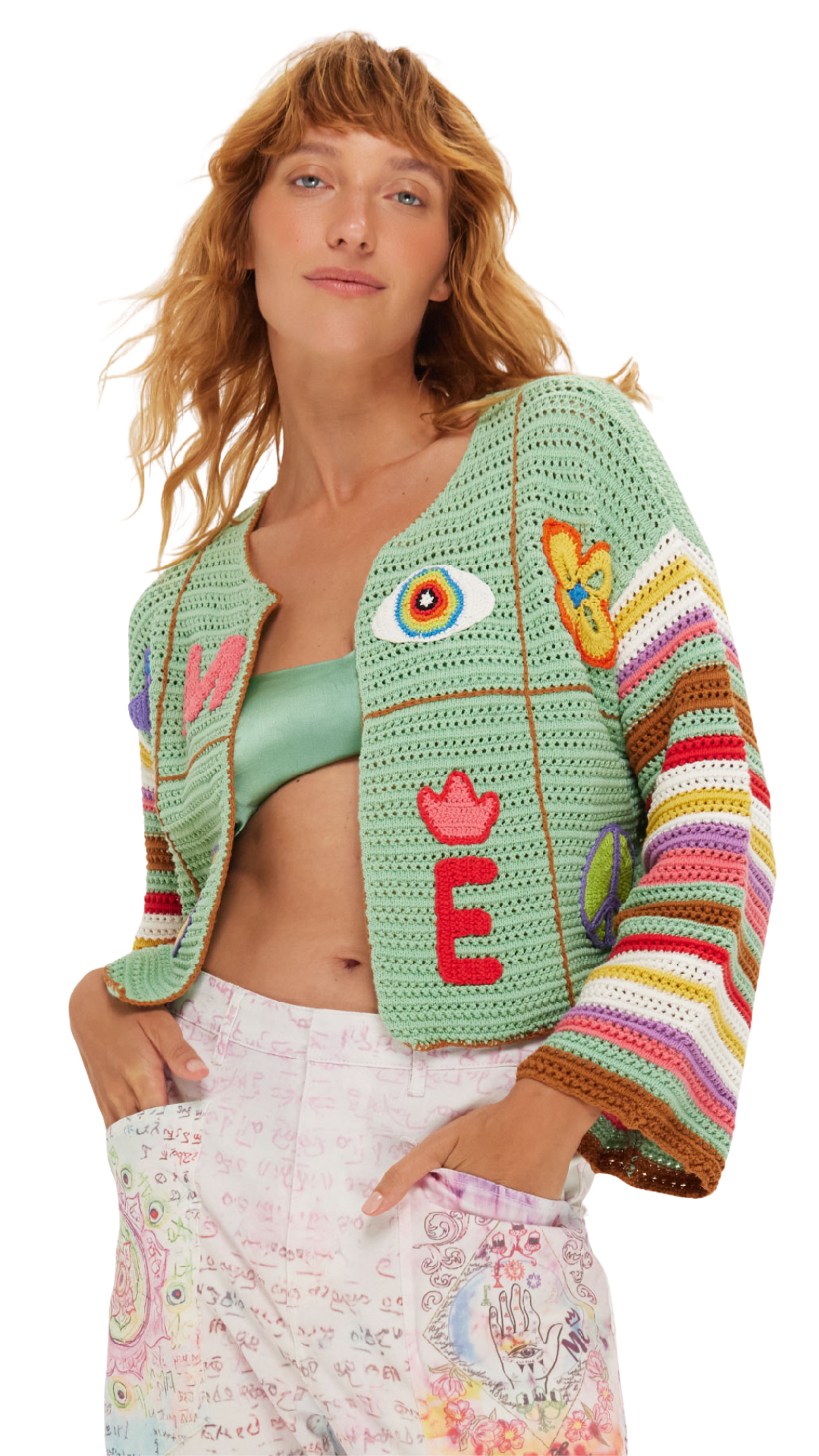 Ibiza Crochet Crop Cardigan
