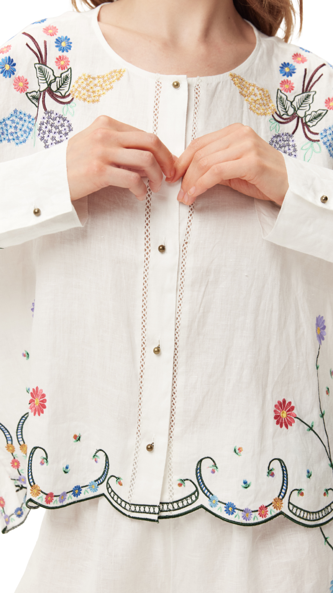 Helena Embroidered Linen Shirt