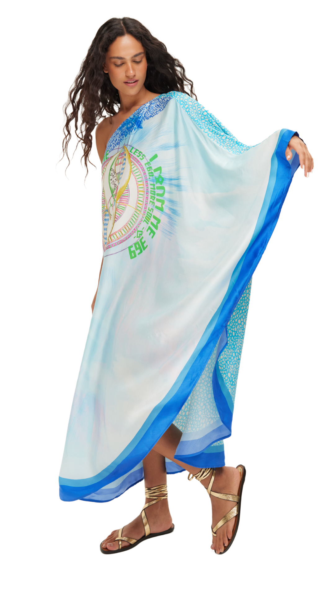 Sol Runic Whisper Slip Dress