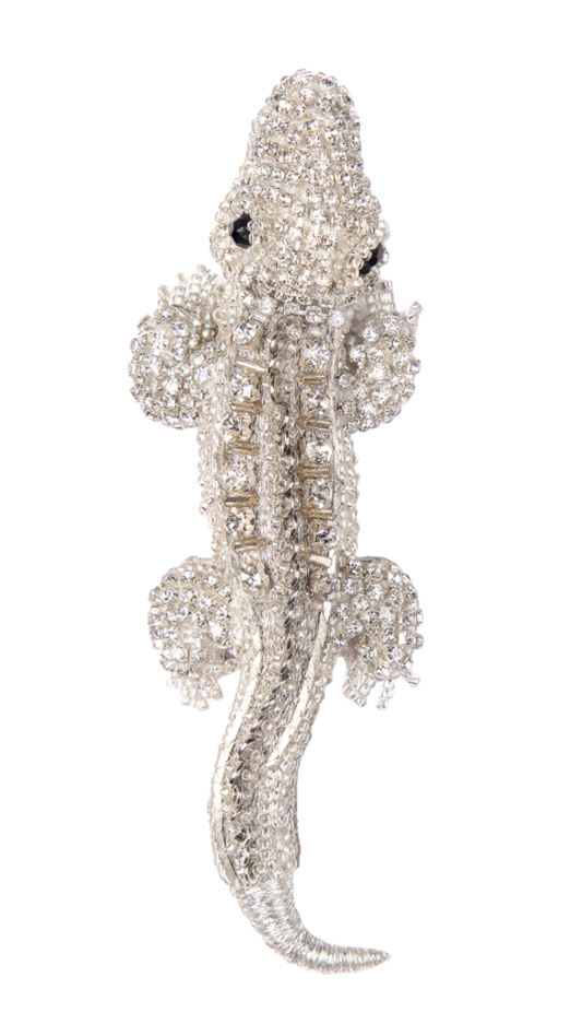 Alligator on Ice Brooch