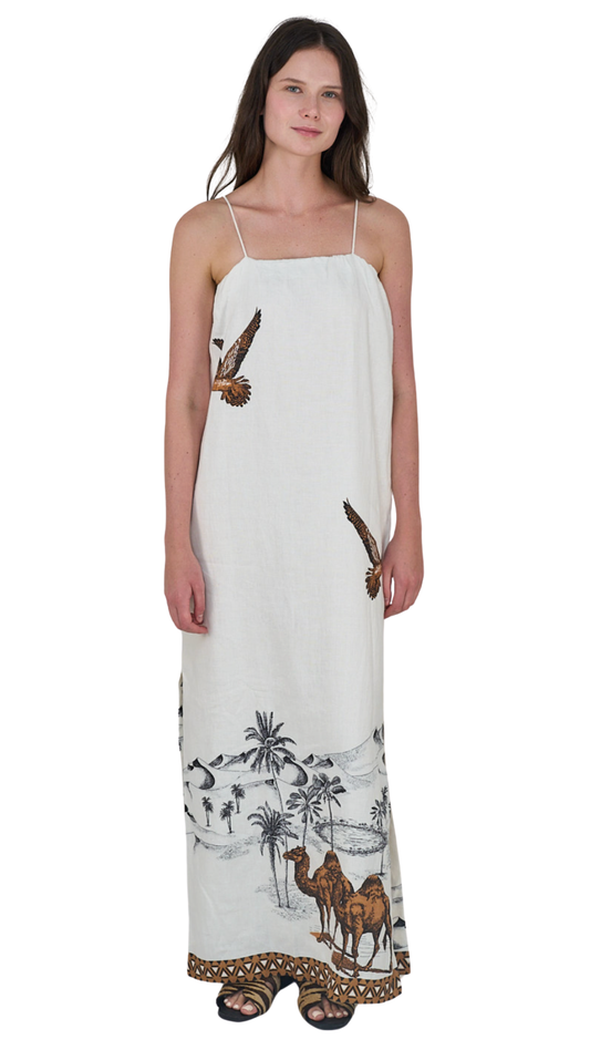 Mystic Birds Long Dress
