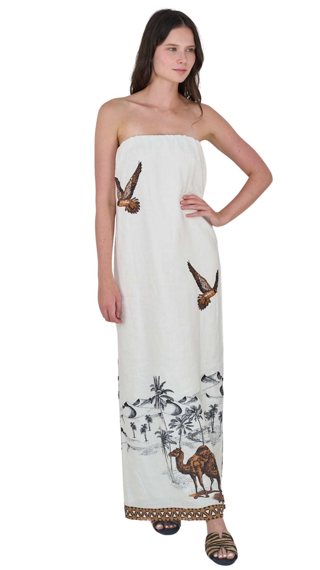 Mystic Birds Long Dress