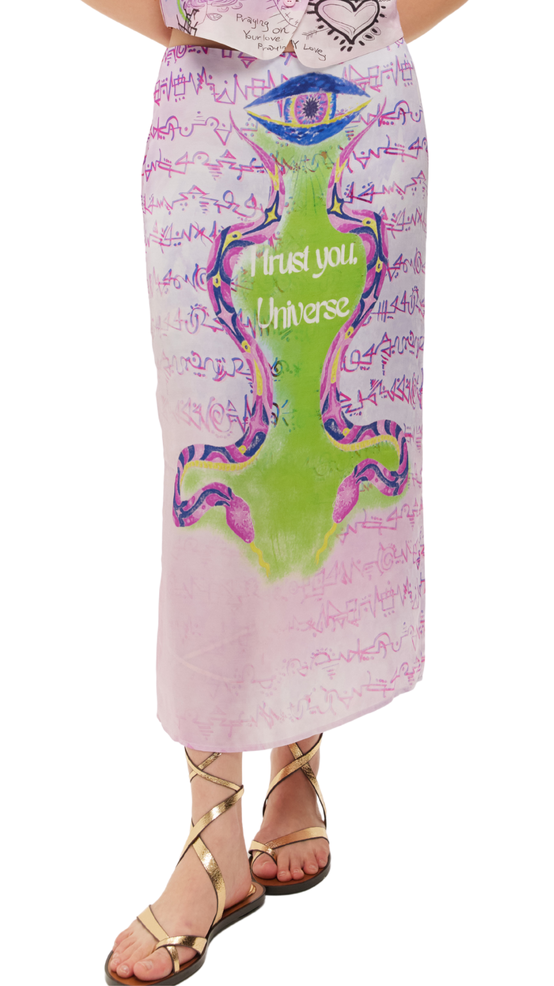 Valery Runic Whisper Pencil Skirt
