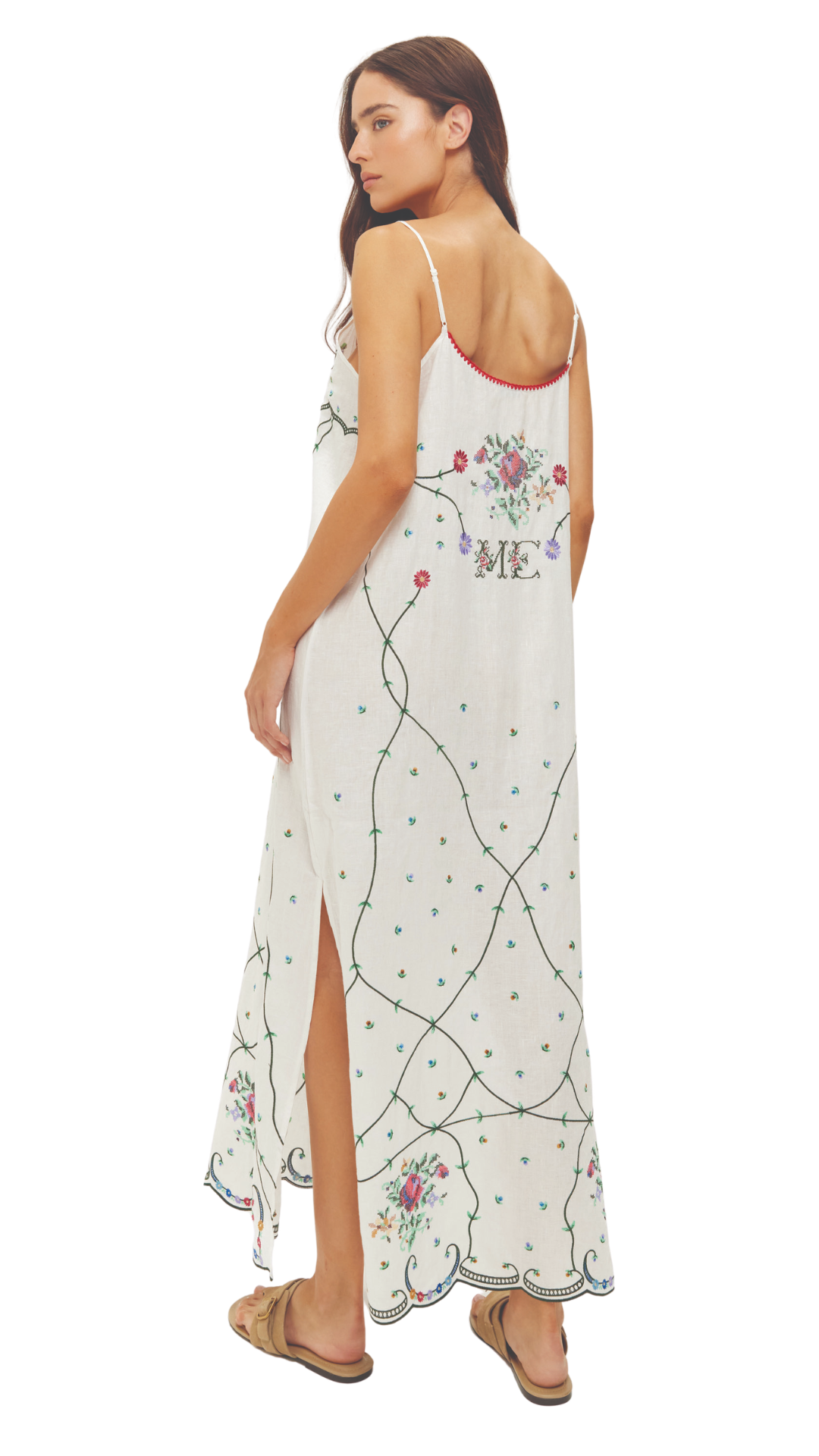 Lauren Embroidered Linen Dress