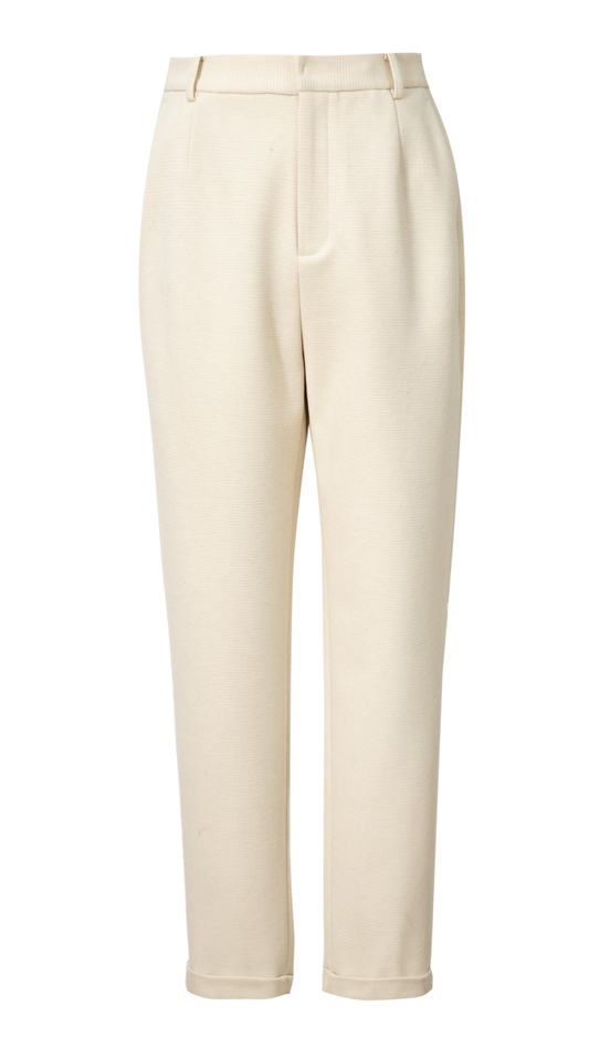 Ivory Tapered Trousers