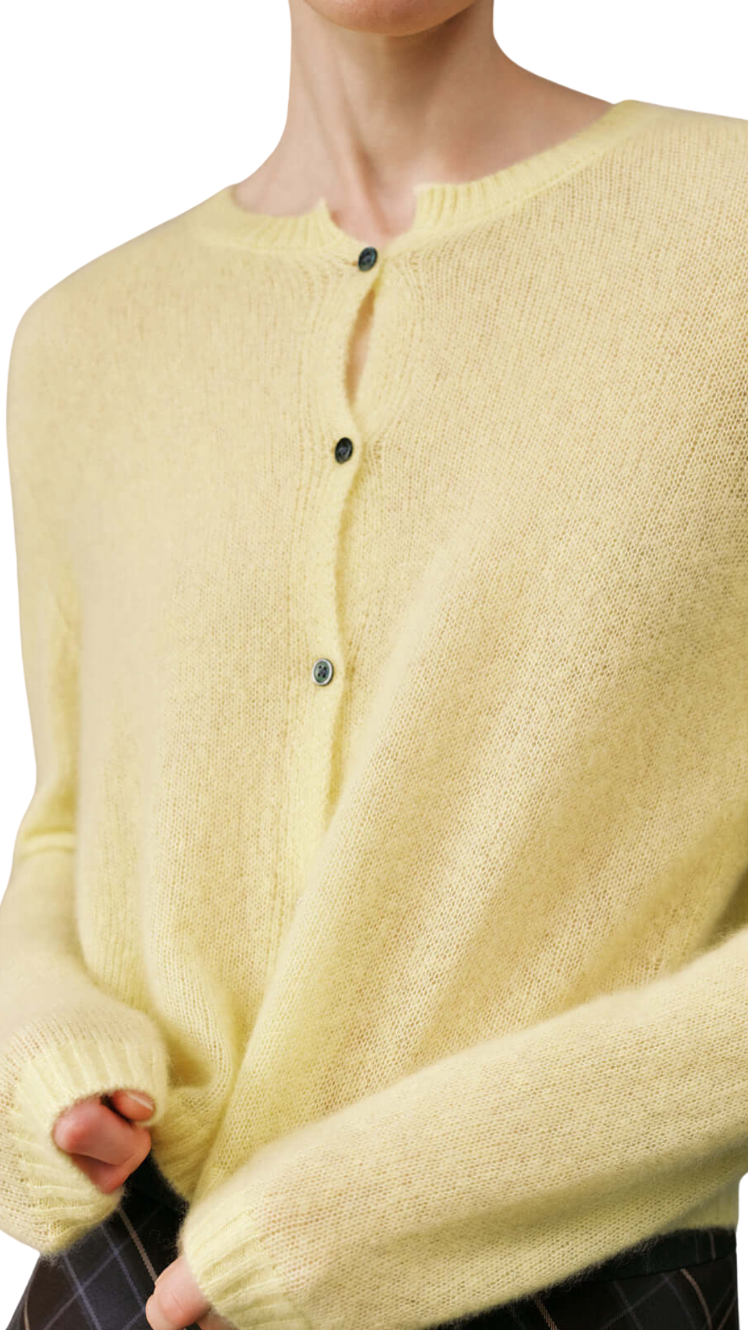 Sunshine Yellow Silk-Cashmere Cardigan