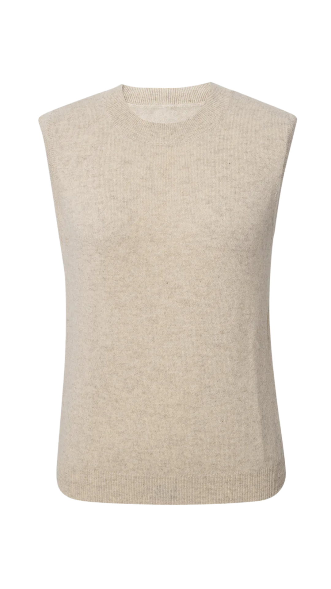 Beige Pure Cashmere Tank