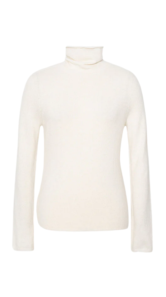 Ivory Slim Fit Cashmere Sweater