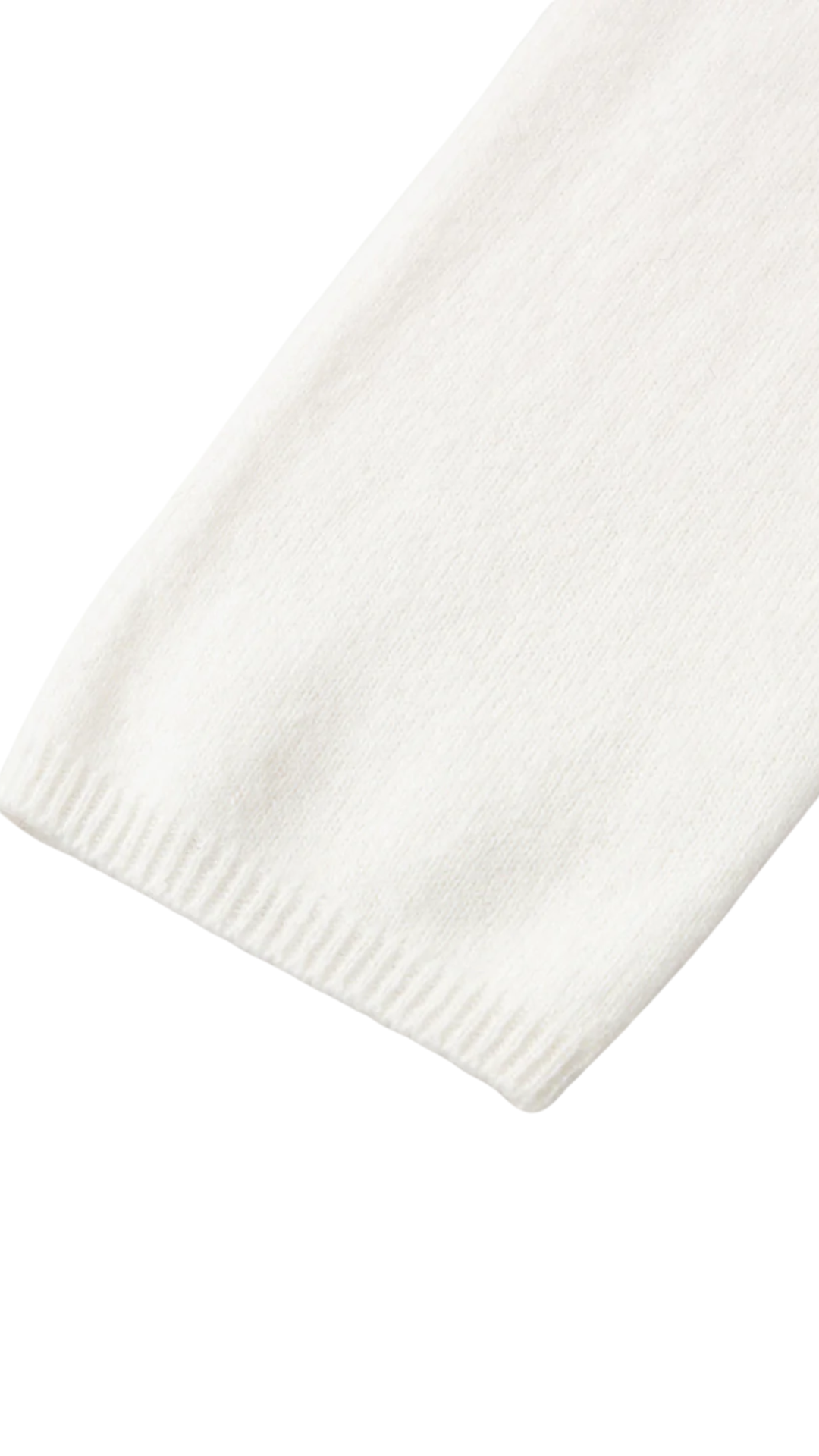 Ivory Slim Fit Cashmere Sweater