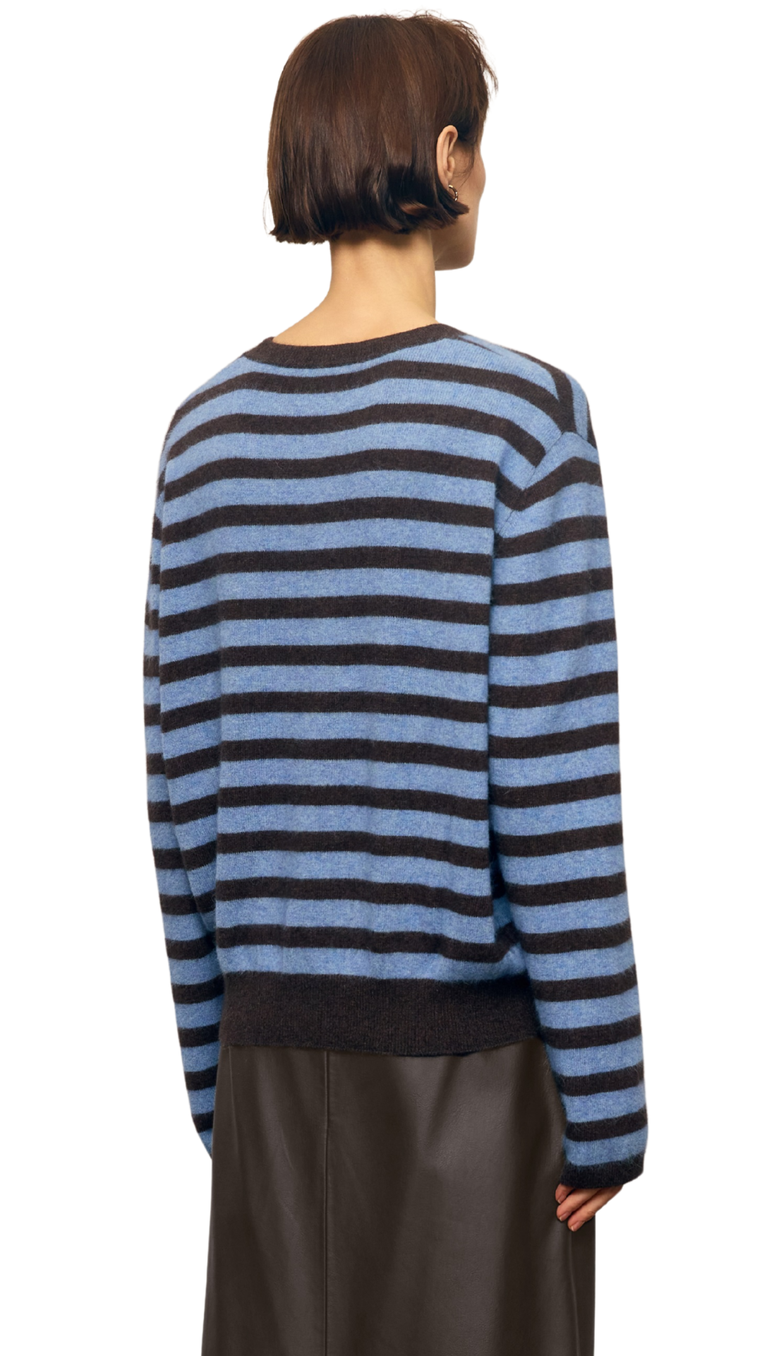 Azure Stripe Crewneck Sweater