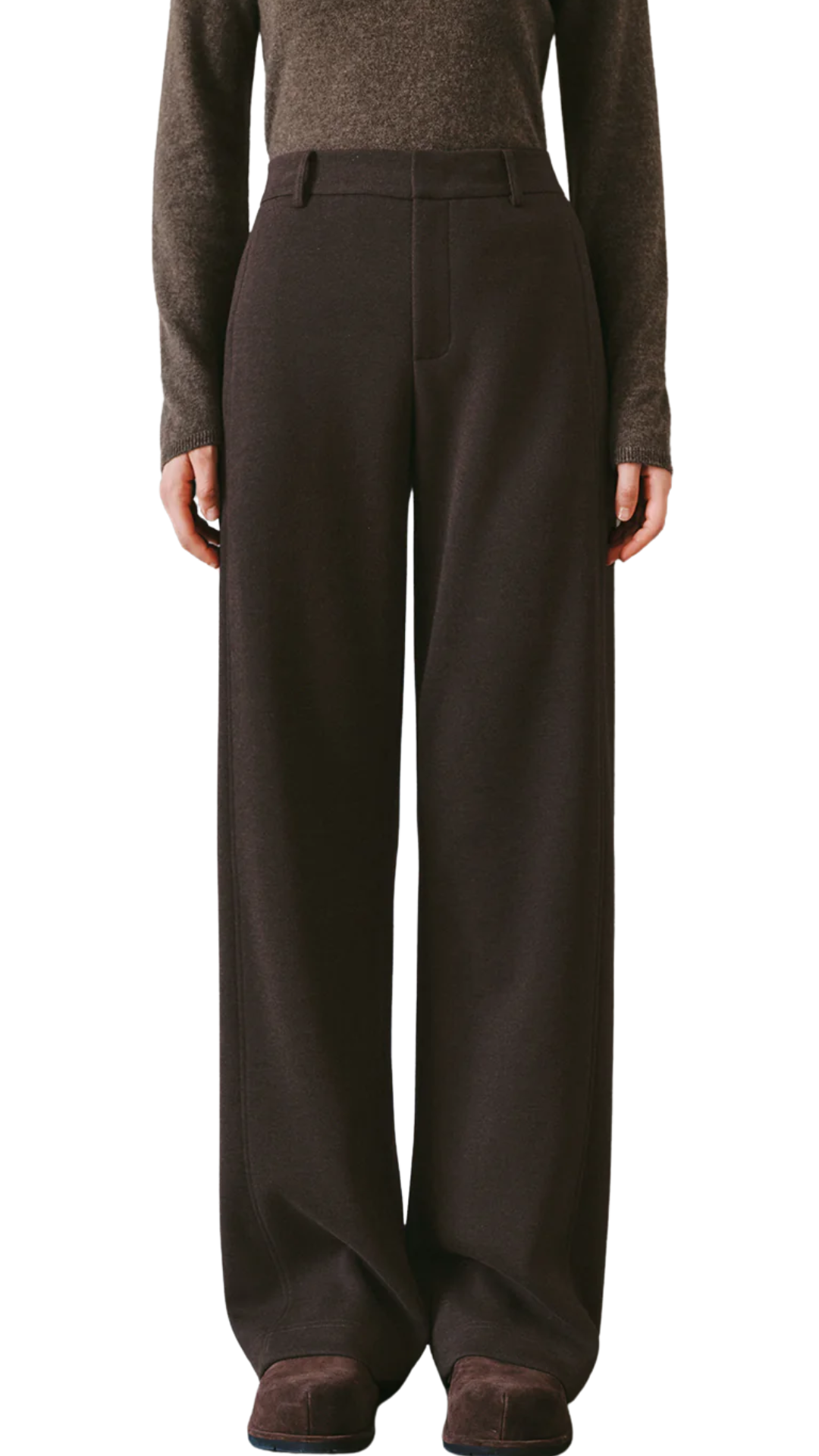 Cocoa Brown Straight Leg Pants