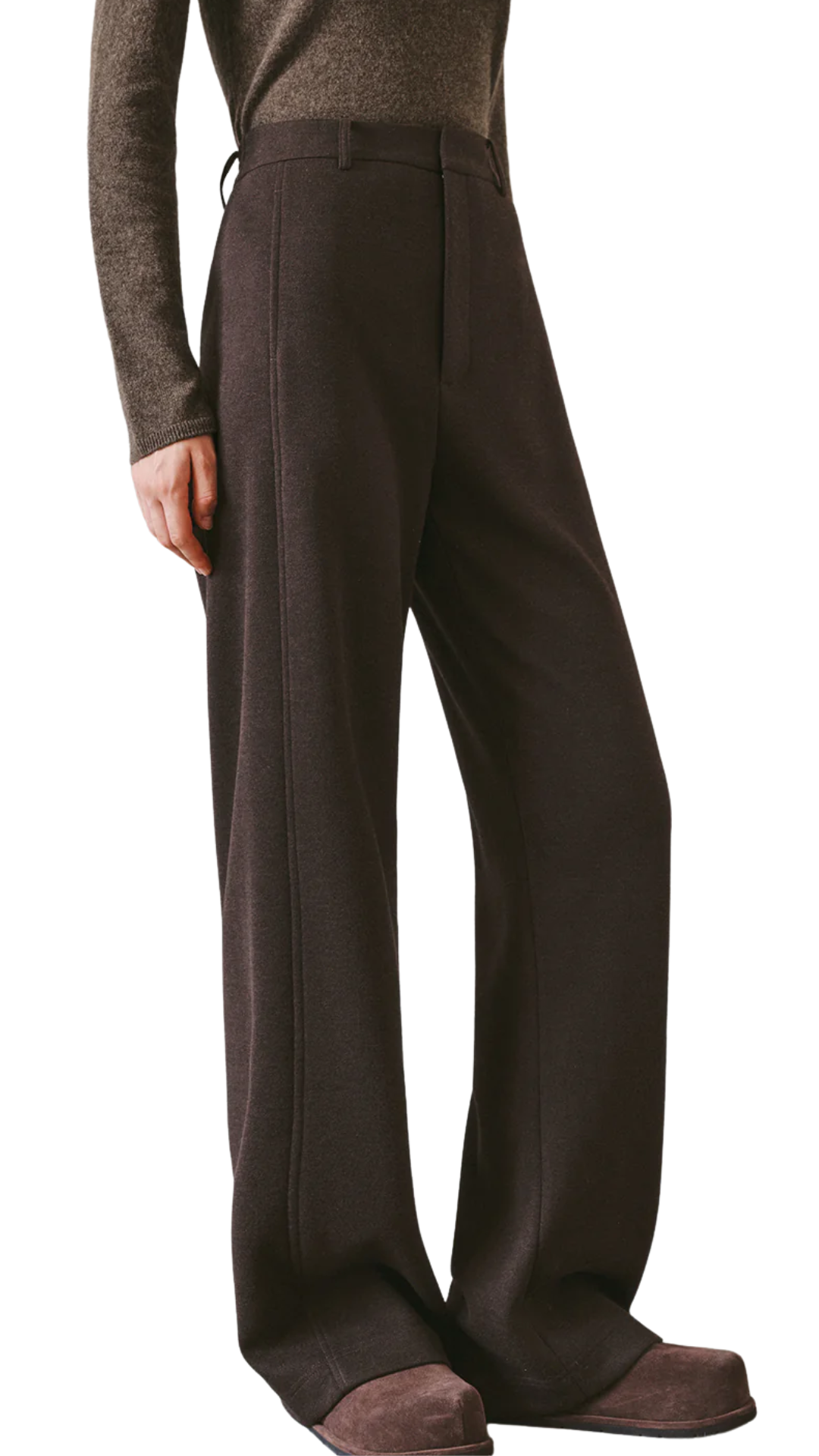 Cocoa Brown Straight Leg Pants
