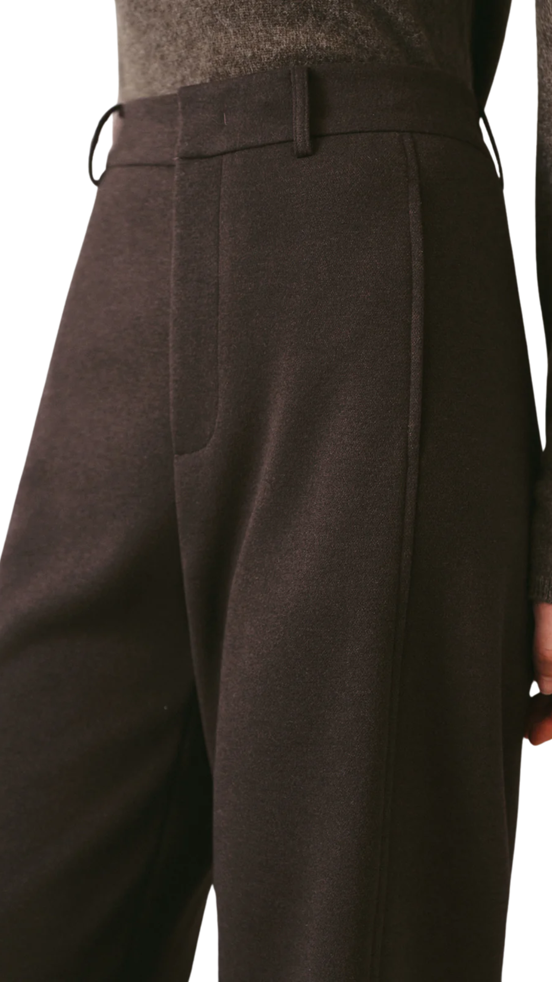 Cocoa Brown Straight Leg Pants