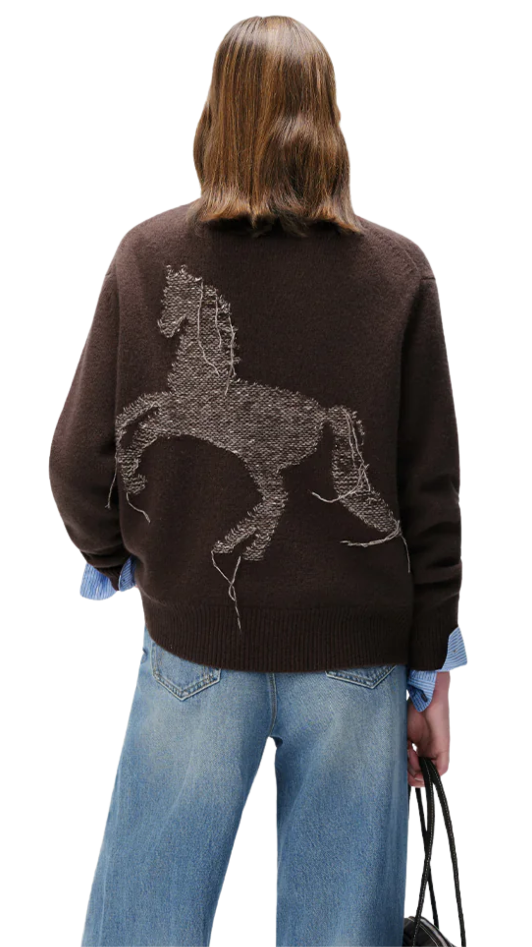 Wool Cashmere Horse Graphic Sweater