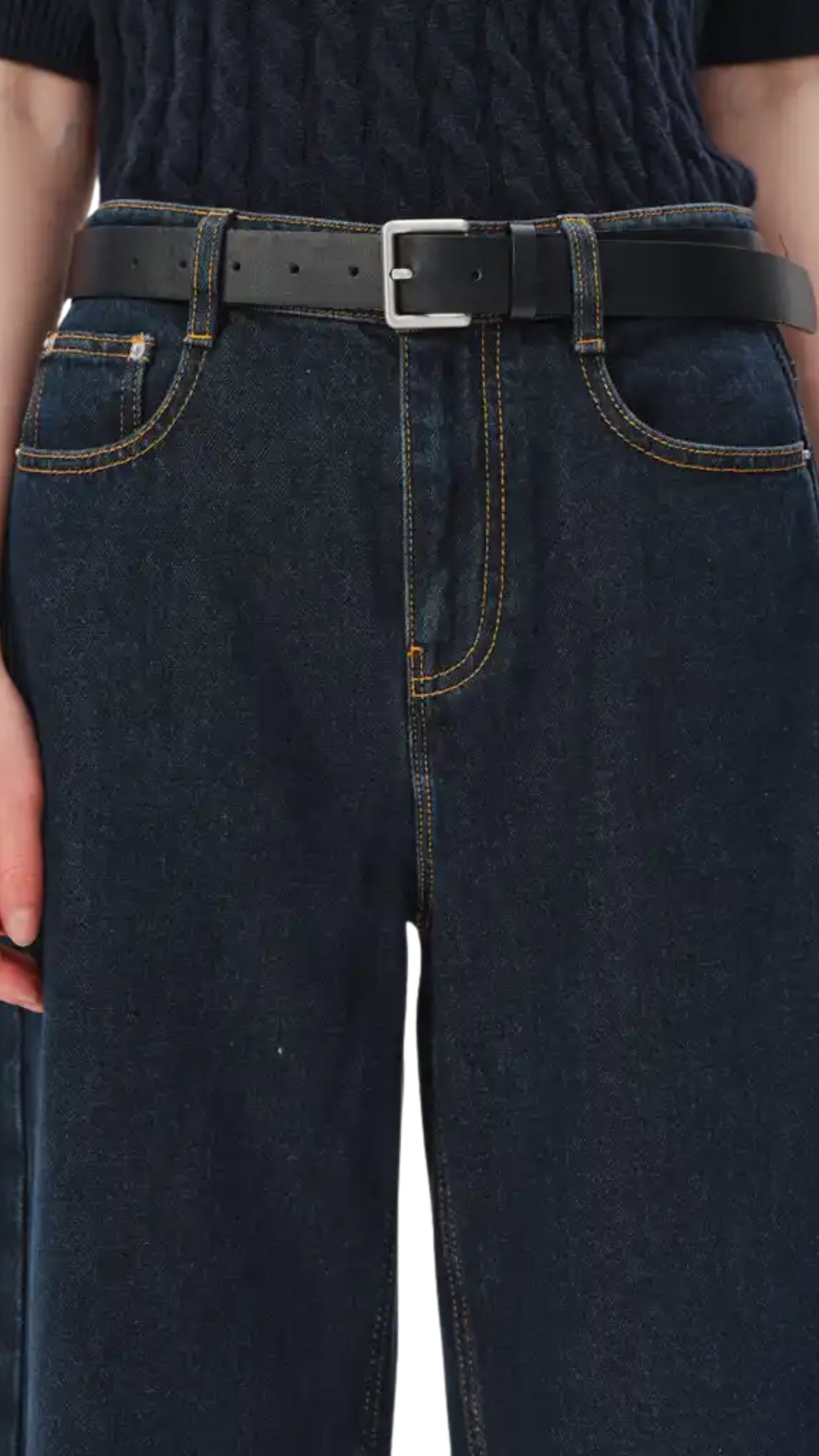 Dark Navy Wide Leg Jeans