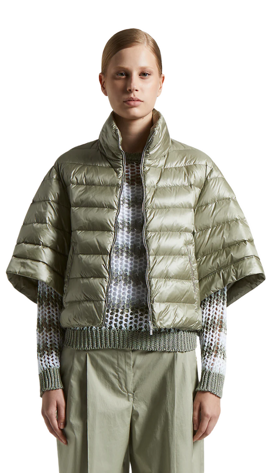 Down Cape Puffer Jacket