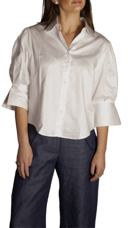 Rudie White Cuff Sleeve Top